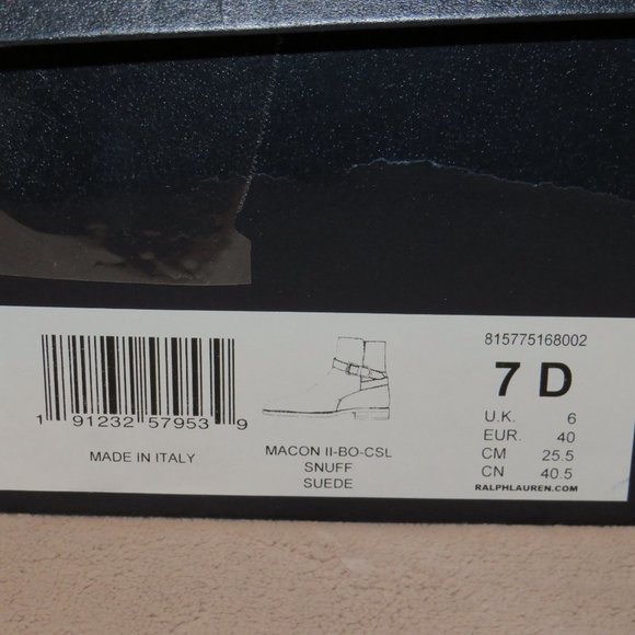 Ralph Lauren Purple Label Macon II Brown Snuff Suede Jodhpur Boot 7D NWB $1250 - Picture 14 of 14